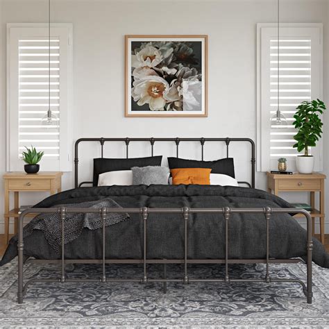 farm house metal bed frame king|farmhouse king bed with storage.